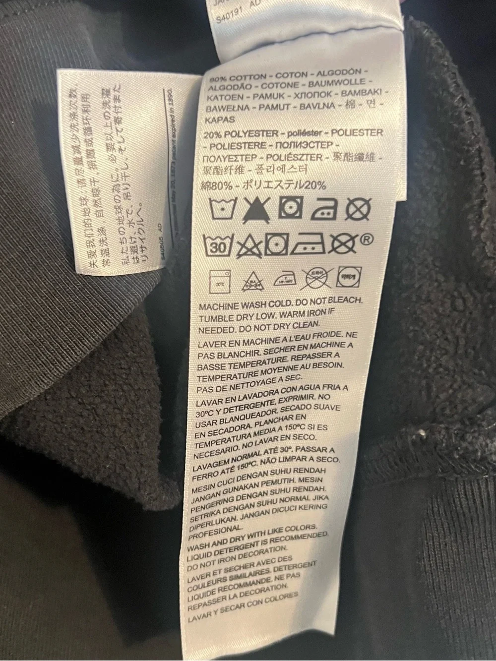 Levi's Black Pullover Hoodie with White Logo Graphic